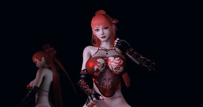 Snipaste 2024 06 26 00 28 19 fgg99：降臣 极品御姐红色肚兜 [3D动画/动态/VAM] [719M]